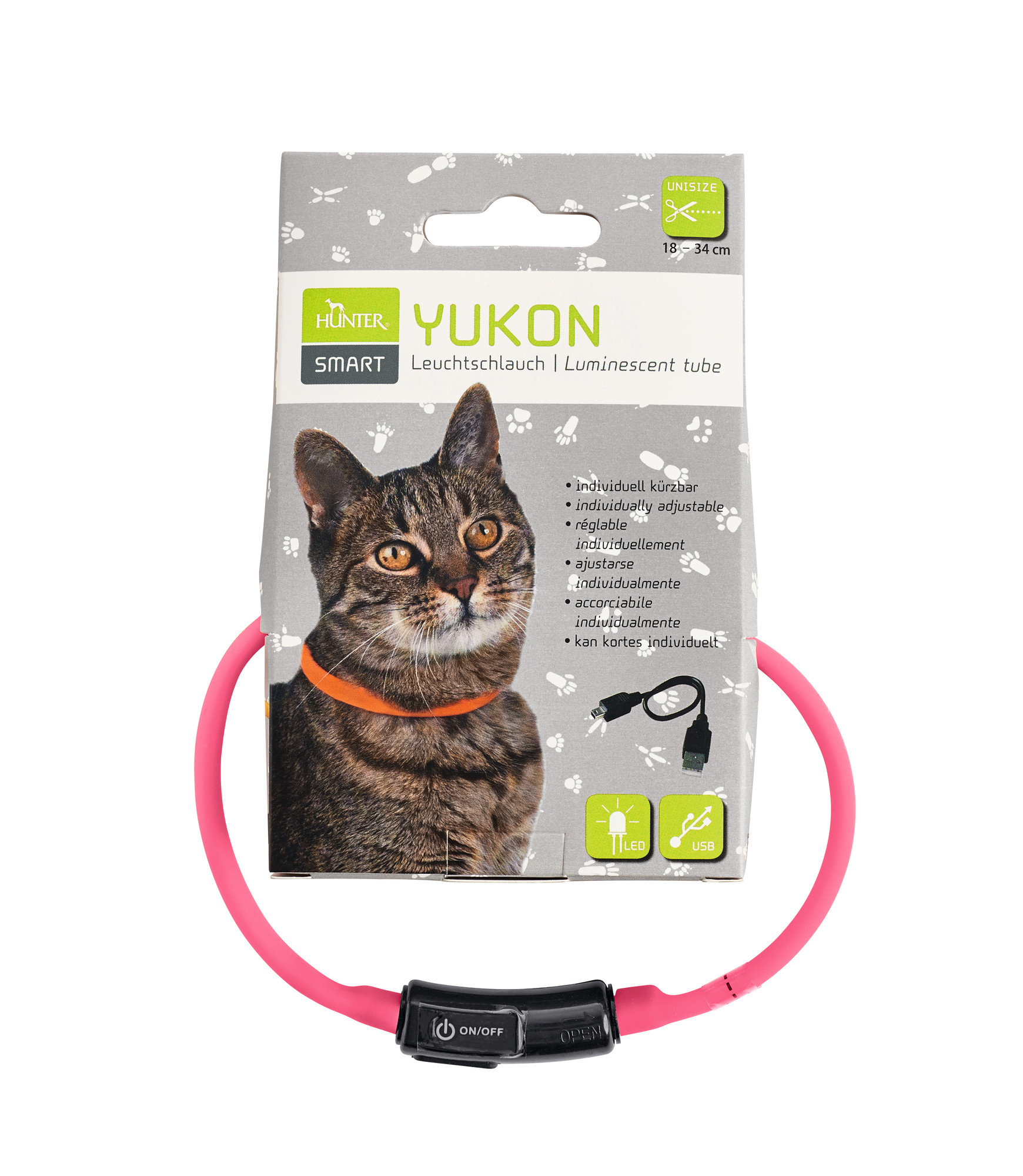 Tubo gommato luminoso LED Yukon Rosa